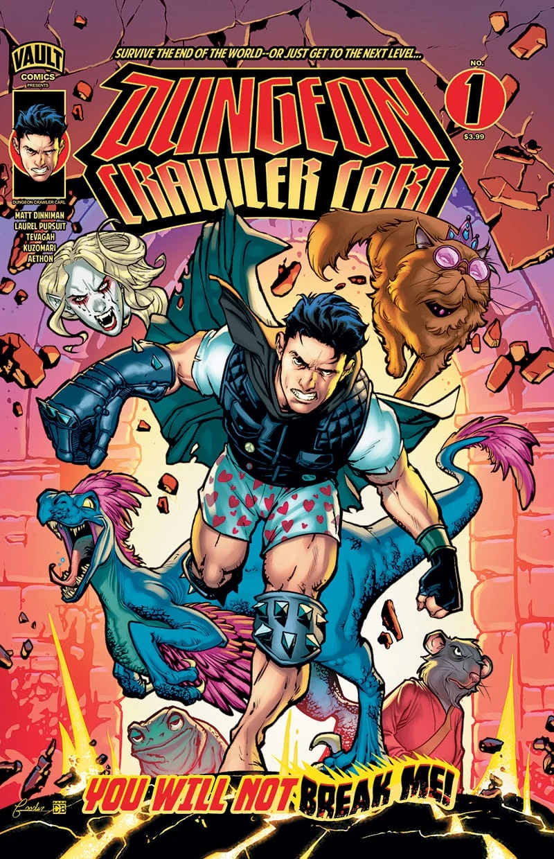 Dungeon Crawler Carl issue one cover A illustrated by Nathan Gooden