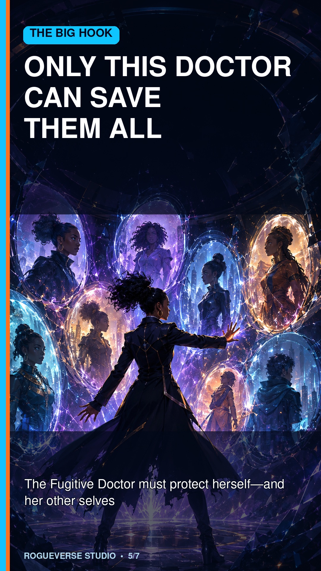 RogueVerse card introducing the Short Circuits companion stories