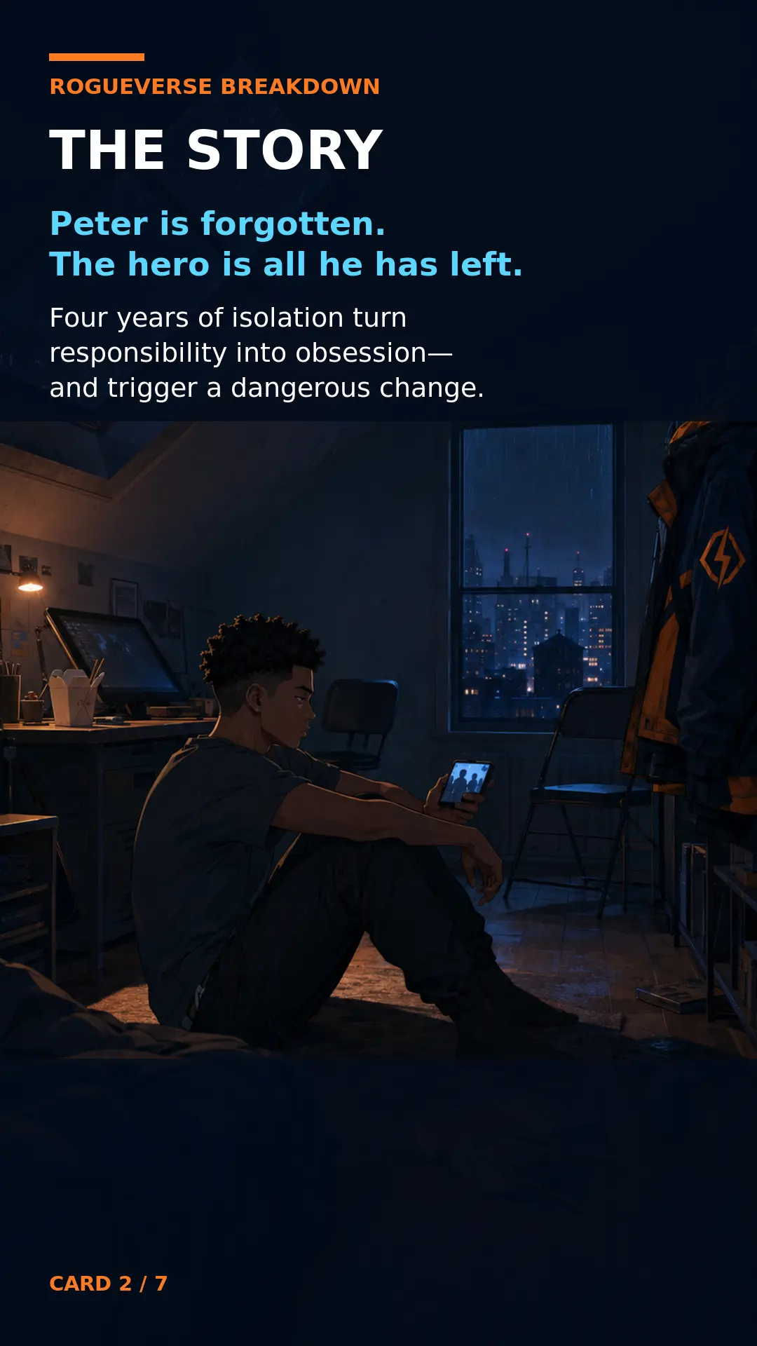 Card 2: The story is a loneliness test